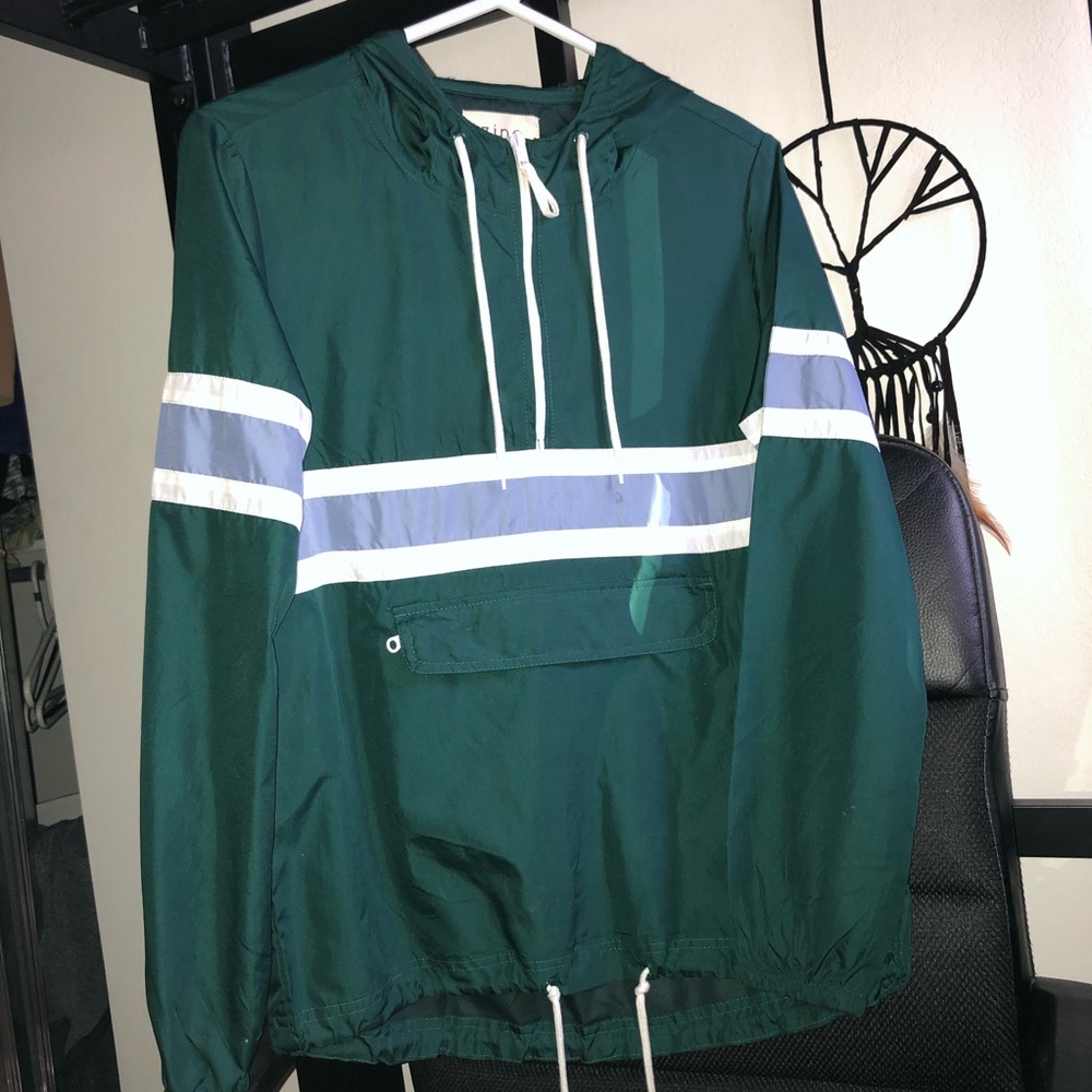 Green windbreaker